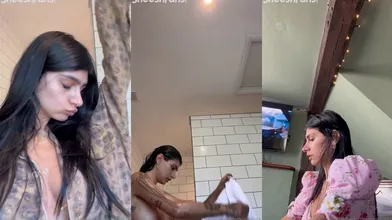 Mia Khalifa In Shower With Her Bare Tits Out Leaked Onlyfans Video