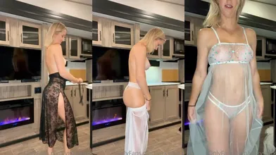 Vicky Stark Nightie Lingerie Try On Haul Onlyfans Video Leaked