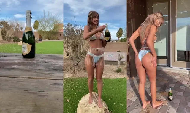 Rachel Cook New Years Champagne Video Leaked