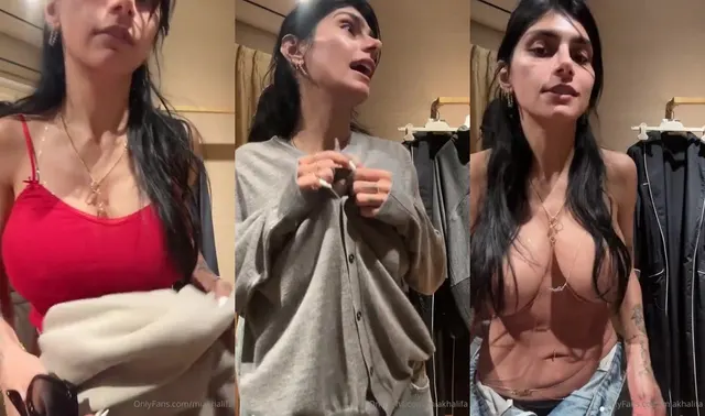 Mia Khalifa Nude Dress Try On Haul Video