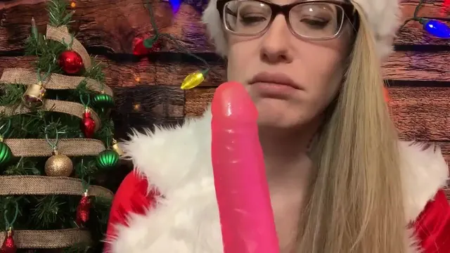 Christmas Dildo Blowjob ASMR- Karuna Satori