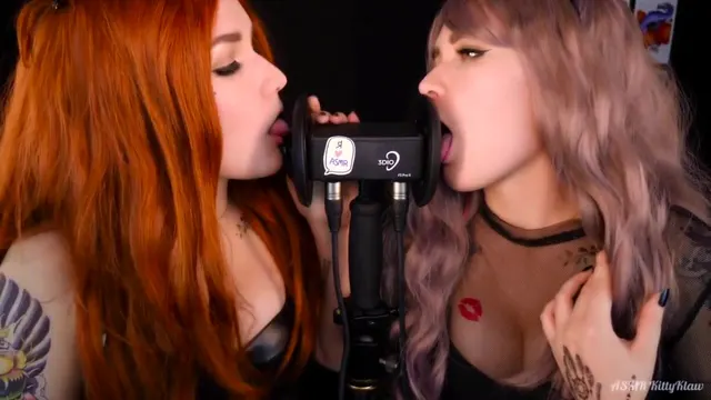 KittyKlaw ASMR Twin Ear Licking Uncensored Patreon Video