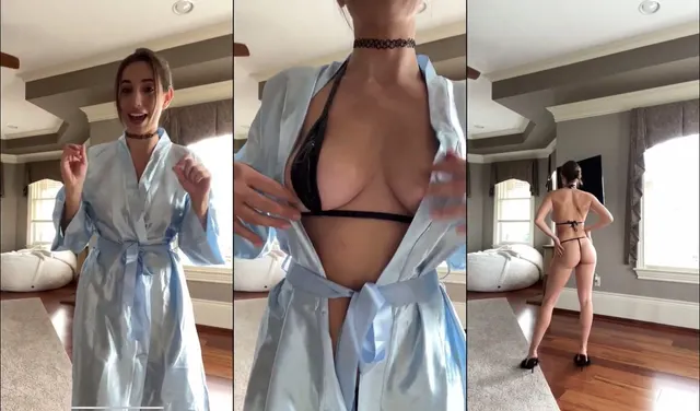 Christina Khalil Sexy Tiny Black Bikini Video Leaked