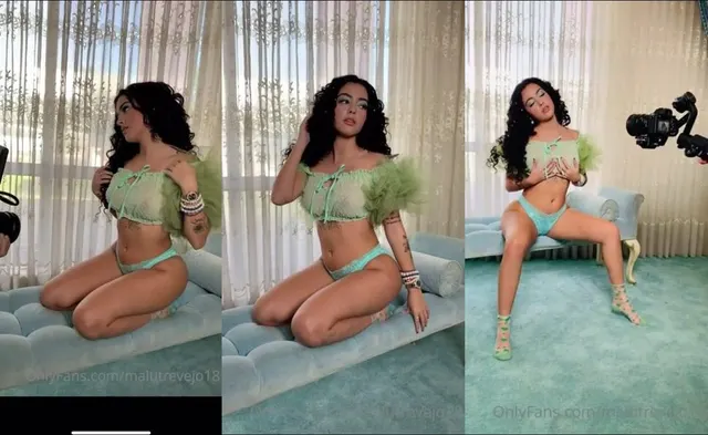 Malu Trevejo See Through Lingerie BTS Video