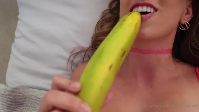Christina Khalil Banana Deepthroat Onlyfans Video