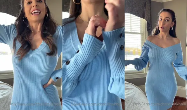 Christina Khalil Nipple Pokies Dress Video