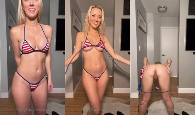Vicky Stark Nude Striped Theme PPV Video