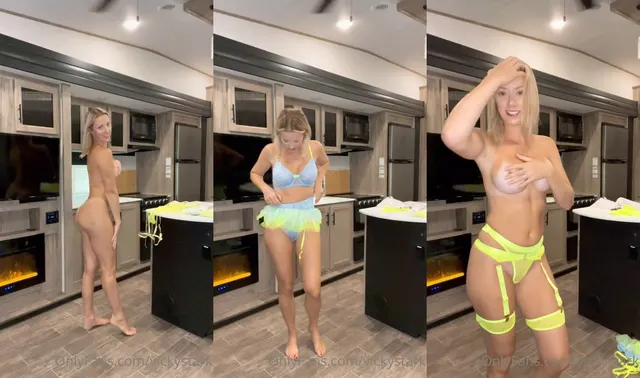 Vicky Stark Garter Belt Lingerie Video