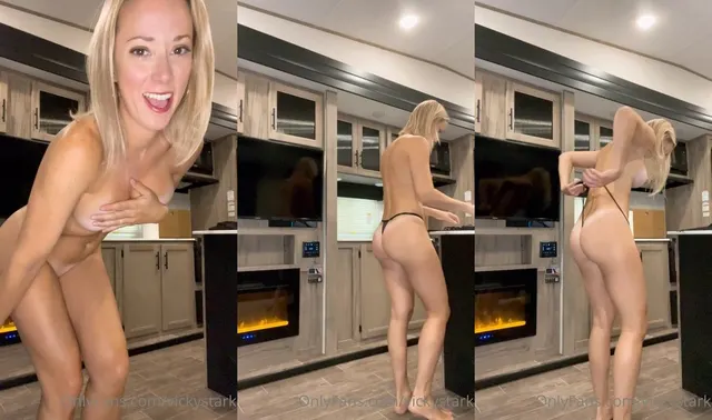 Vicky Stark Black See-Through Lingerie Video