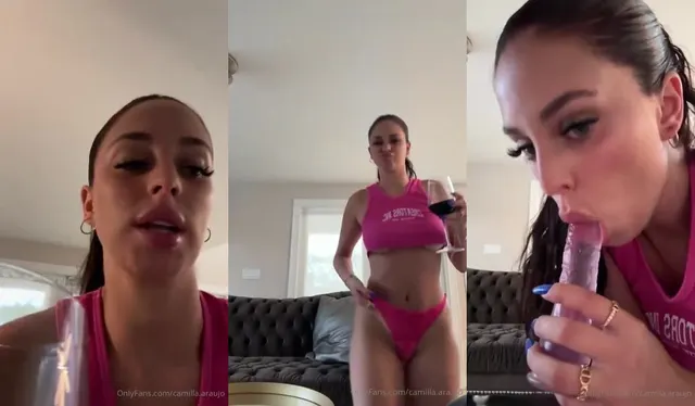 Camilla Araujo Lingerie Dildo Blowjob Video