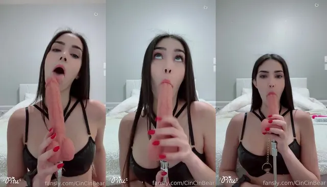 CinCinBear POV Dildo Blowjob Fansly Video Leaked