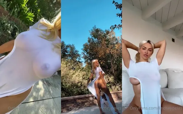 Lindsey Pelas White Transparent Dress Tease Video Leaked