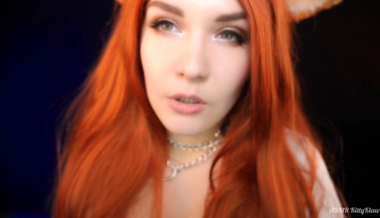 KittyKlaw ASMR Red Furry Lens licking & Mouth Sounds