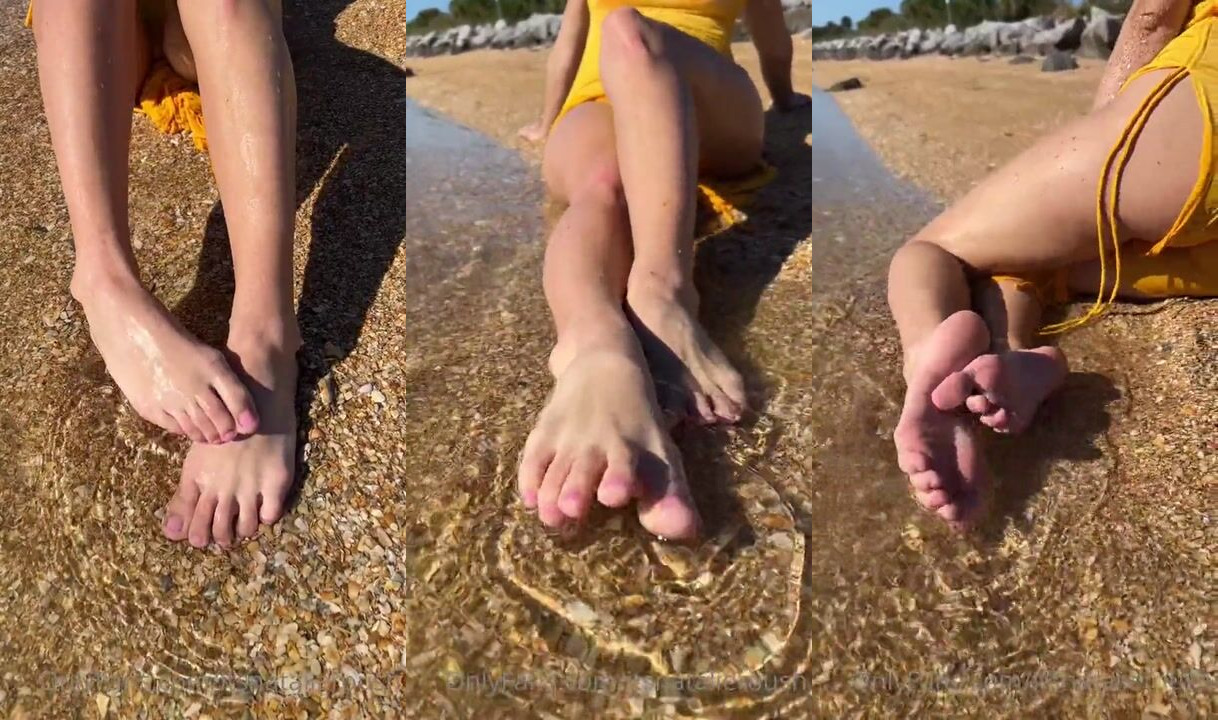 Natalie Roush Feet Tease On Beach PPV Video Leaked