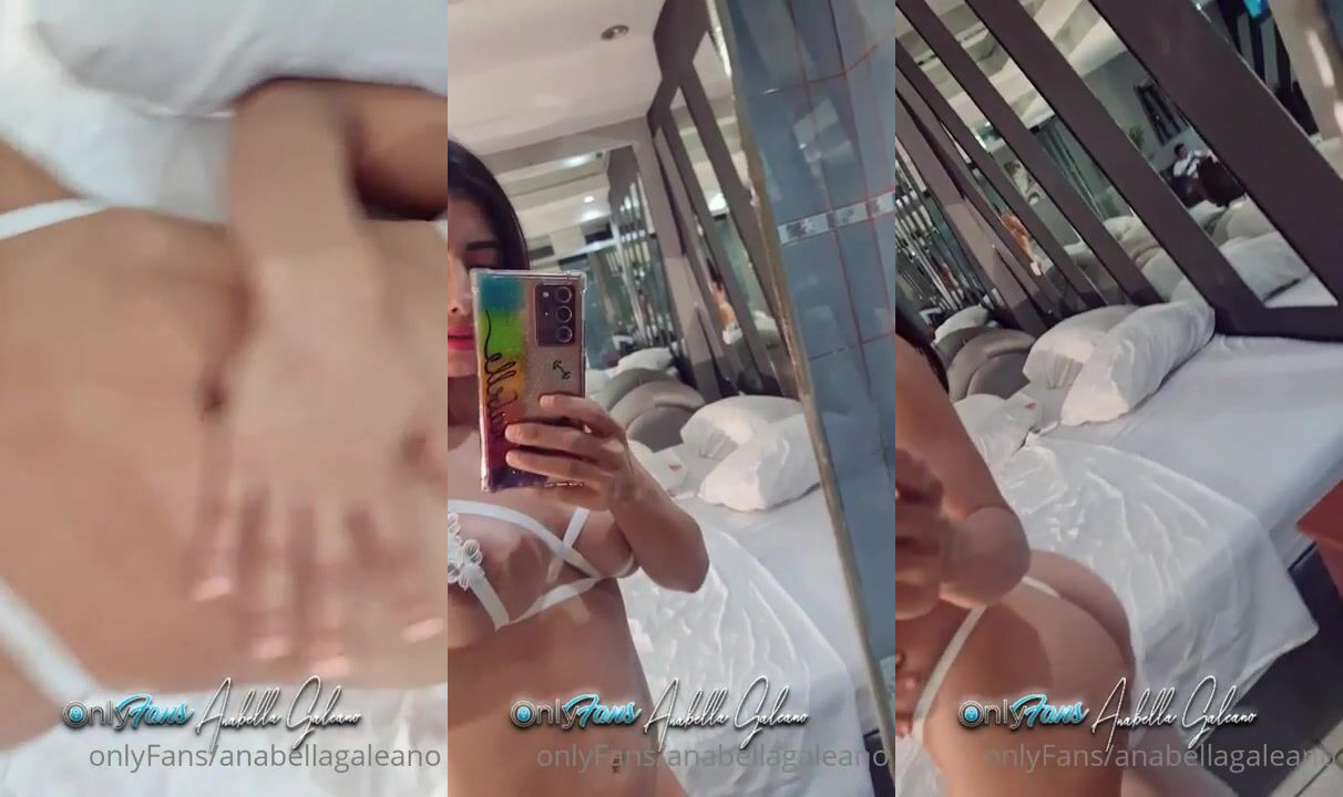 Anabella Galeano Lewd White Lingerie Tease Video