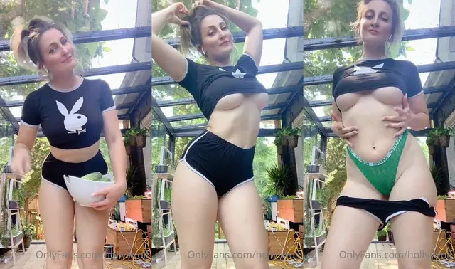 Holly Wolf Nude Green Thong Leaked Video