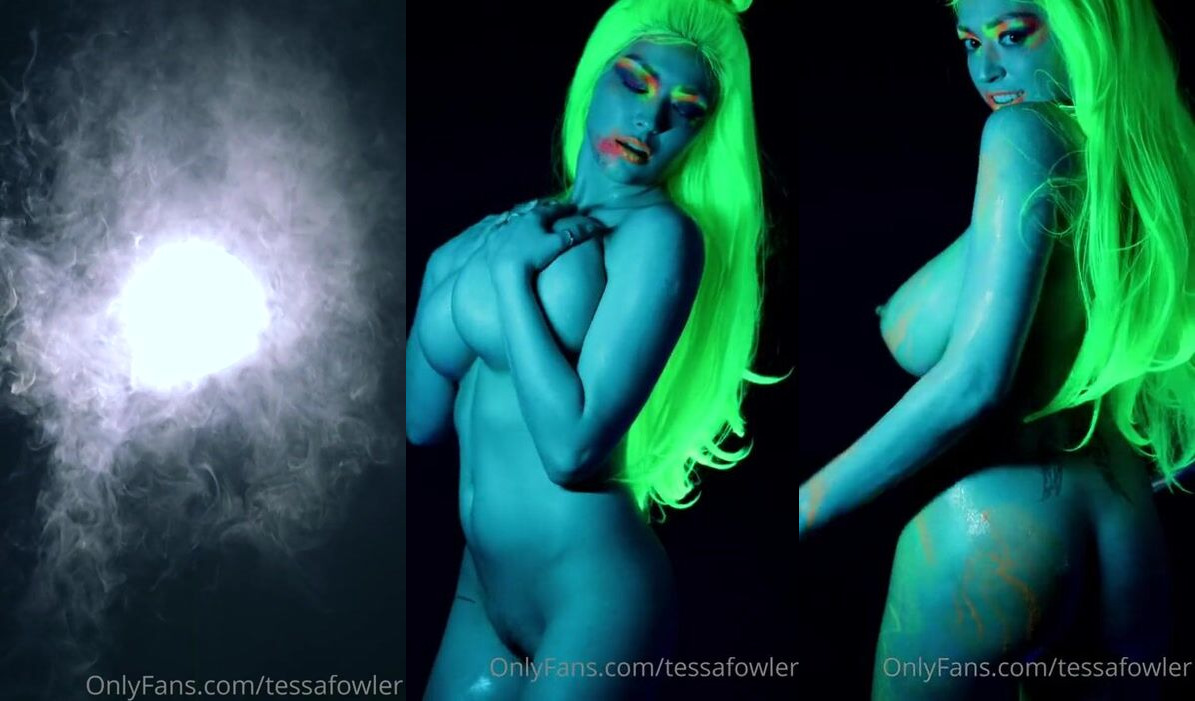 Tessa Fowler Neon Body Paint Onlyfans Video Leaked