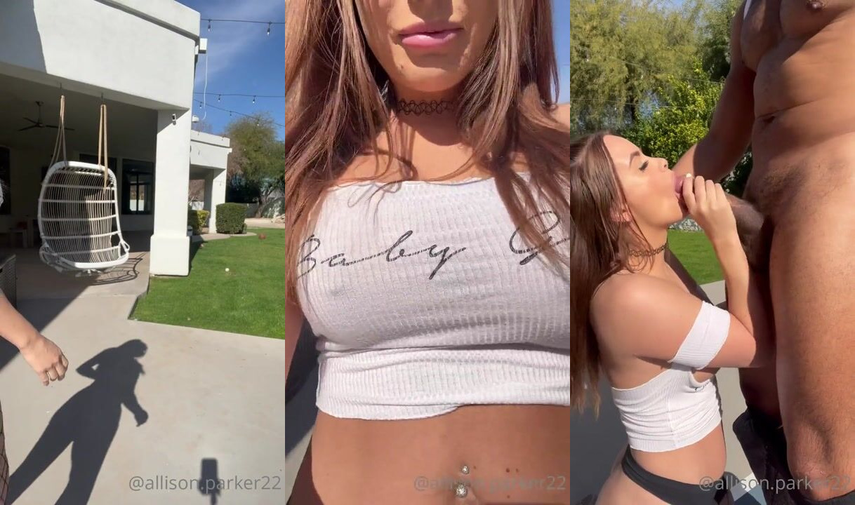 Allison Parker Outdoor Deepthroat Blowjob OnlyFans Video