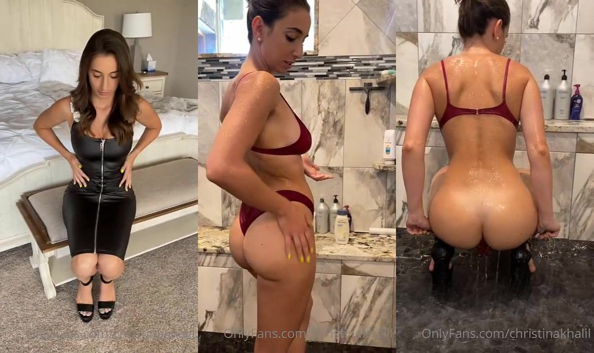 Christina Khalil Bikini Shower Strip Video Leaked