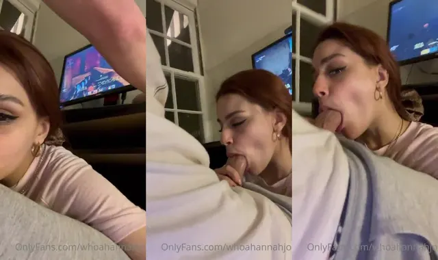 Hannah Jo Getting Blowjob While Gaming Video Leaked