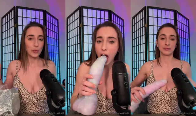 Christina Khalil Two Big Dildos One Tiny Mouth Video Leaked