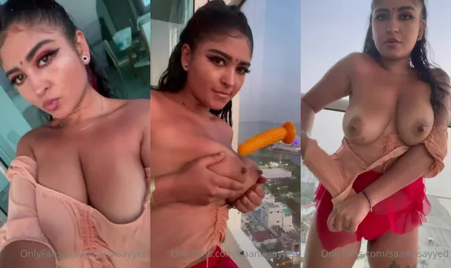 Saanvi Sayyed Plays With A Yellow Corn Dildo