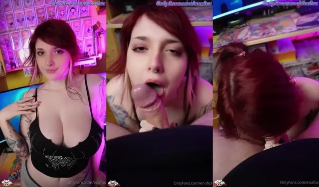 EnaFox Takes A Facial After A Blowjob