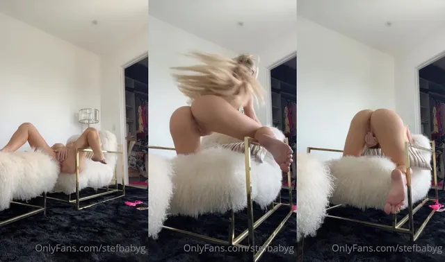 Stefanie Knight Masturbates In A Fluffy Chair