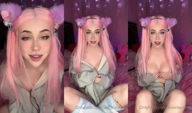 Catgirl BunnyHazed Flaunts Her Breasts
