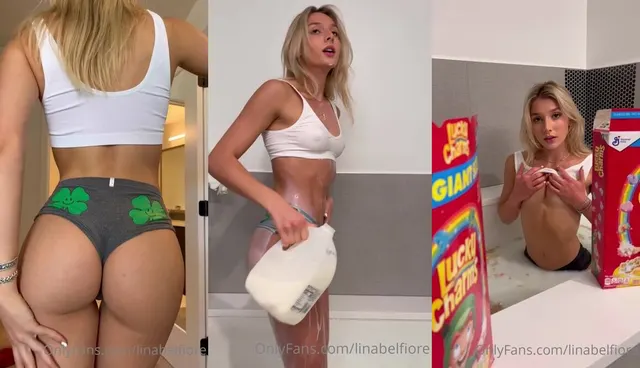 Lina Belfiore Bathes In A Bath Of Milk With Cereal