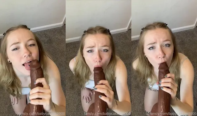 Babycakkes2000's Dildo Blowjob on Her Knees