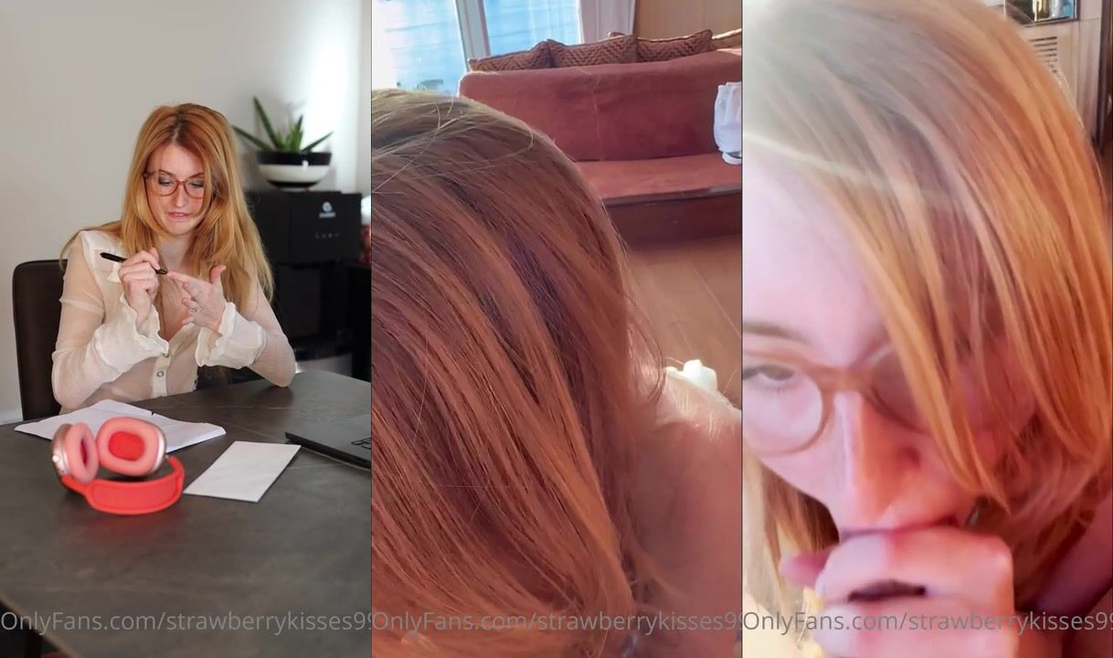 Boss Takes Strawberry Kisses on the Table