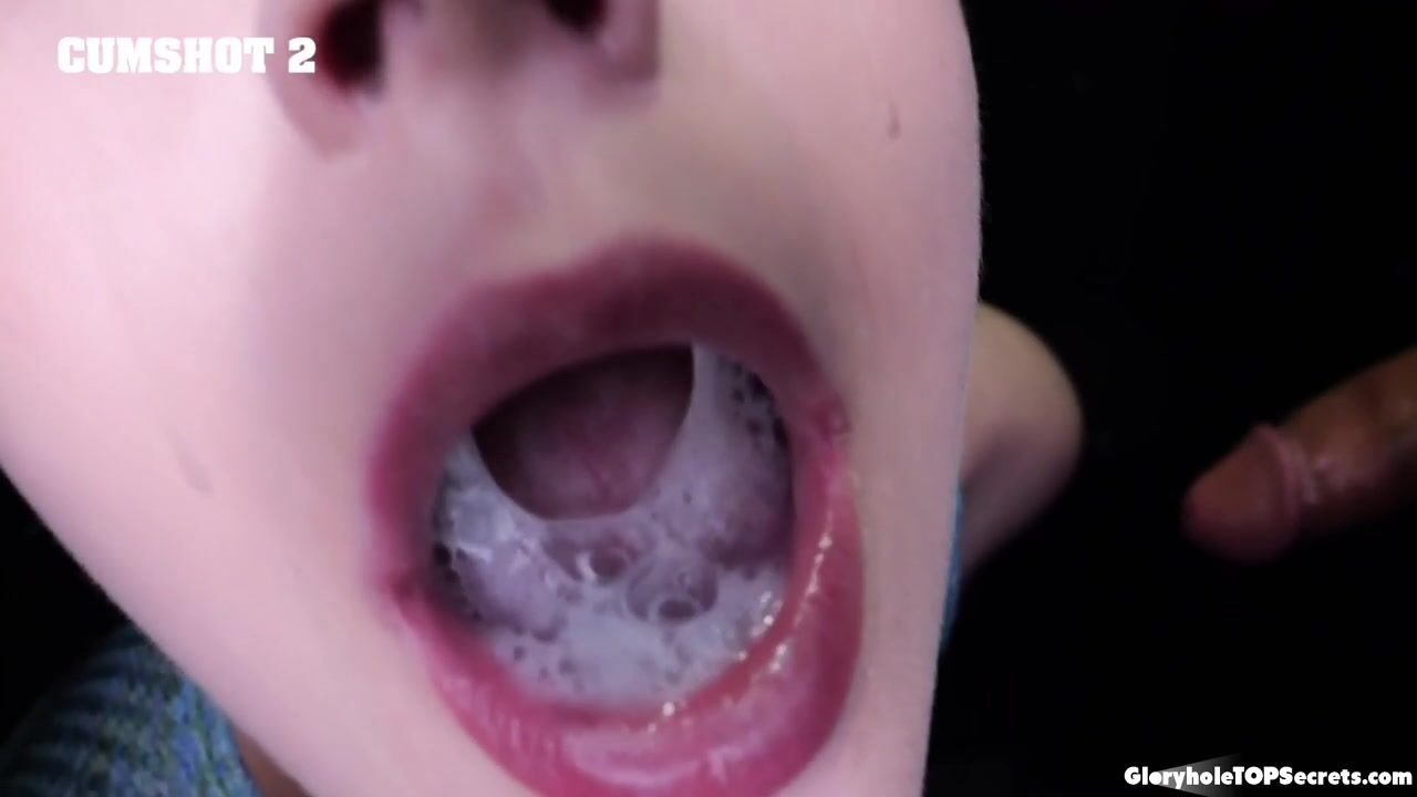 Dolly Paige's Glory Hole Blowjob and Swallow Session