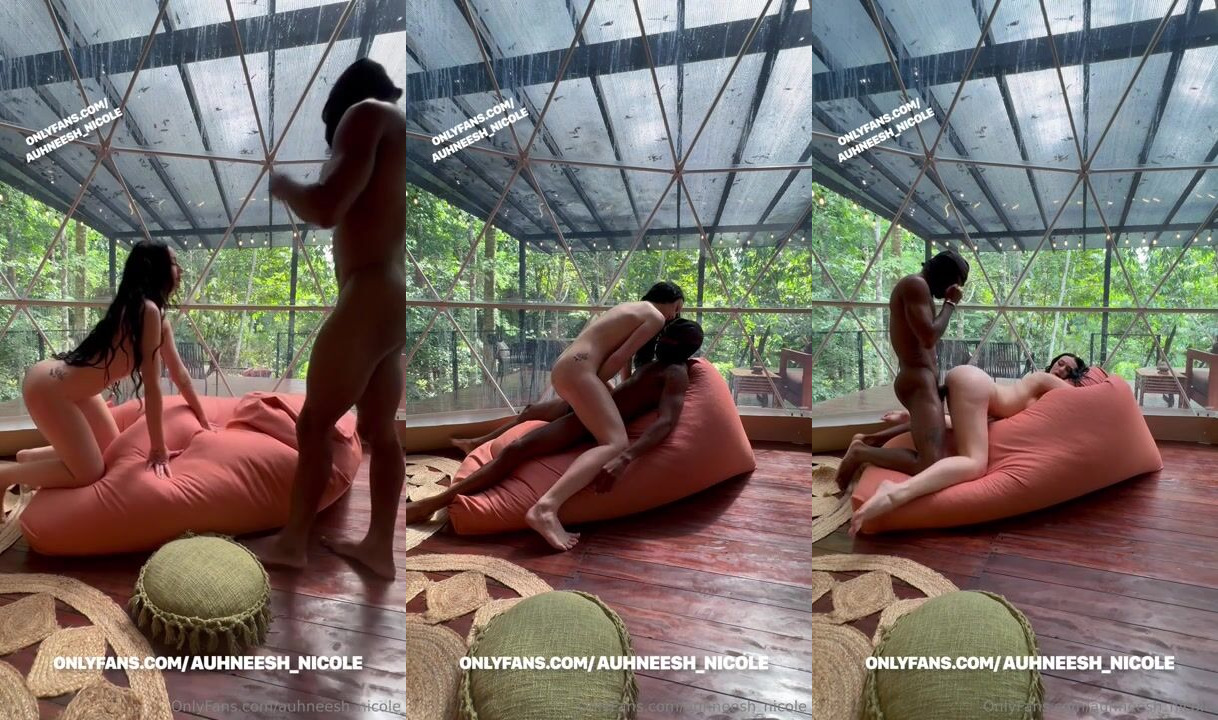 Auhneesh Nicole's Intense BBC Session on Beanbag