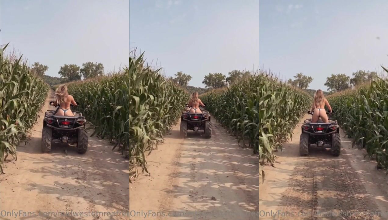 Midwestemma's ATV Ride in Just Her Panties