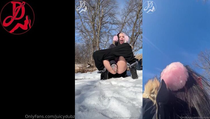 Juicydubz's Outdoor Squirting Fun in the Snow