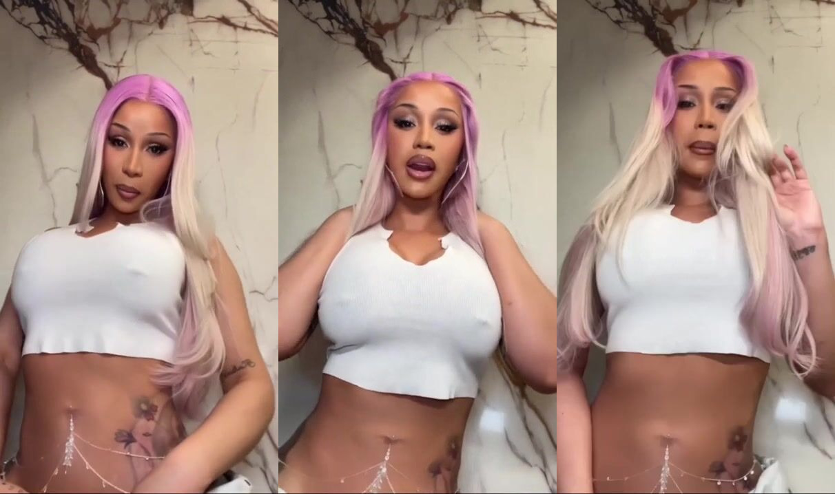 Cardi B's Seductive Big Tits and Ass Tease