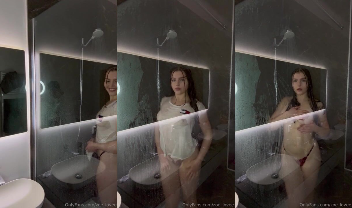 Zoe Lovee's Steamy Shower Video Capture