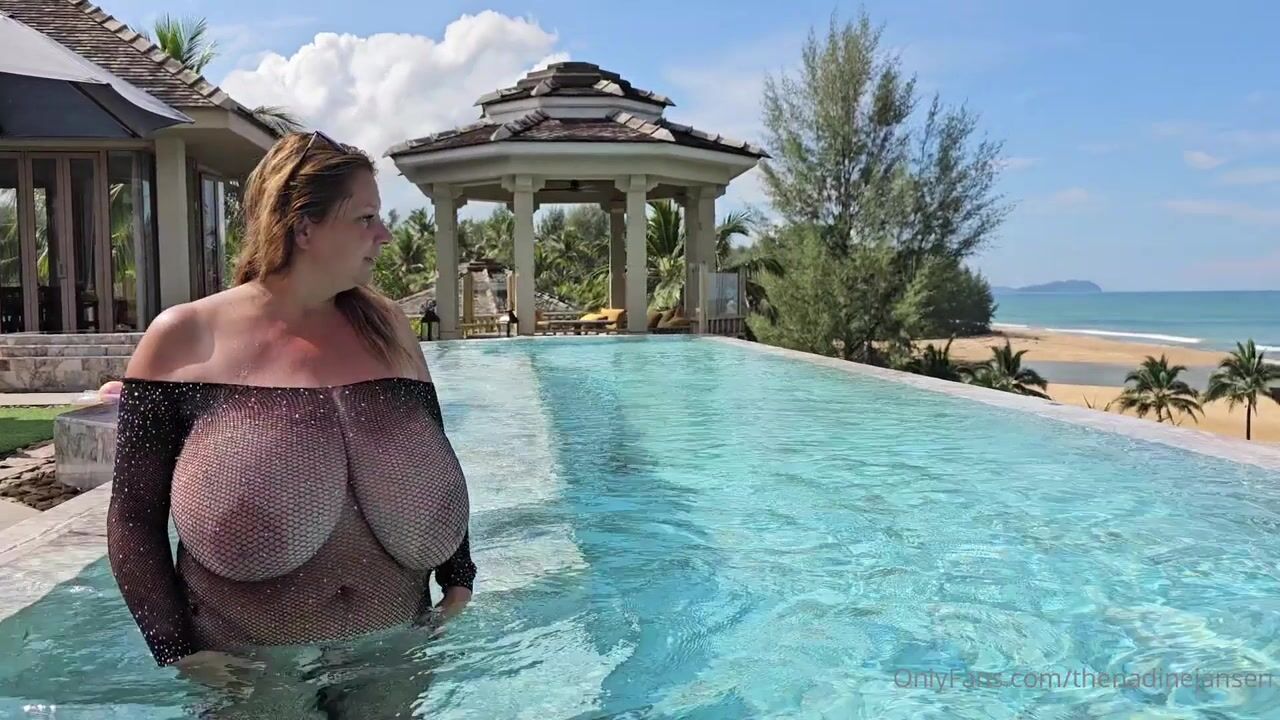 Thenadinejansen Swims in Sheer Outfits