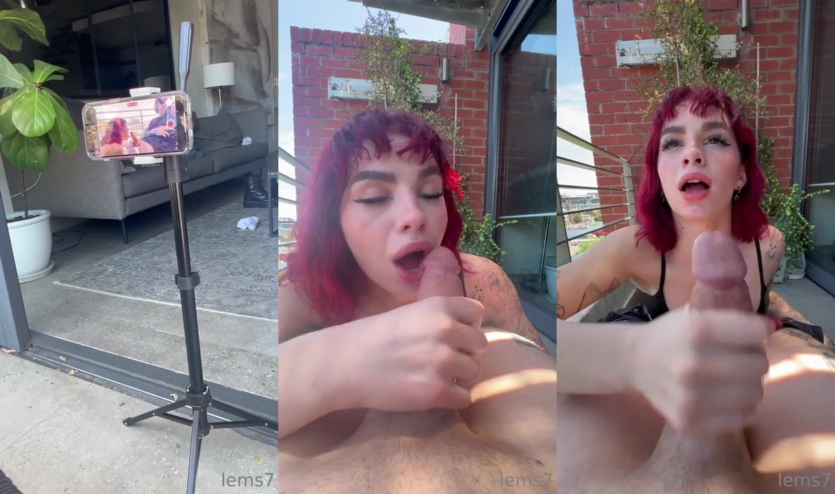 Lems7's Steamy Blowjob on the Balcony