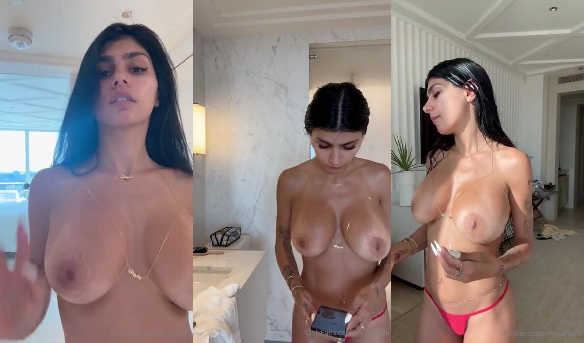Mia Khalifa's Seductive Tease in and After Shower