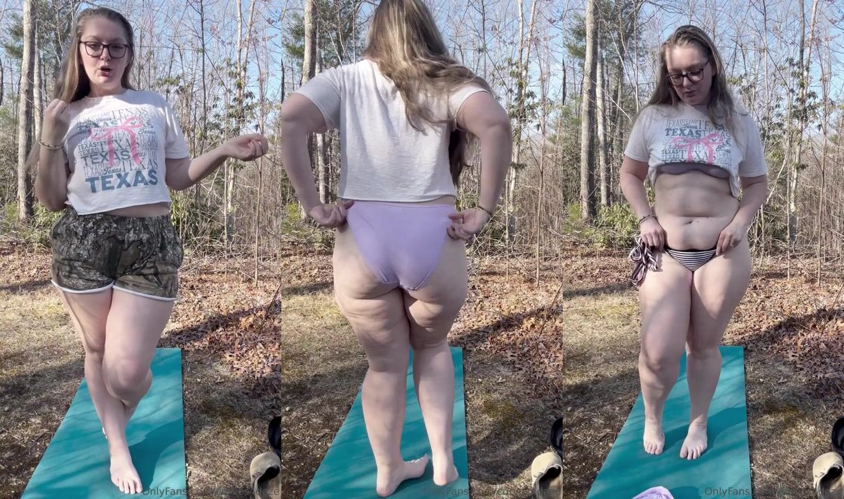 Curves4Daze Changes Panties in the Forest