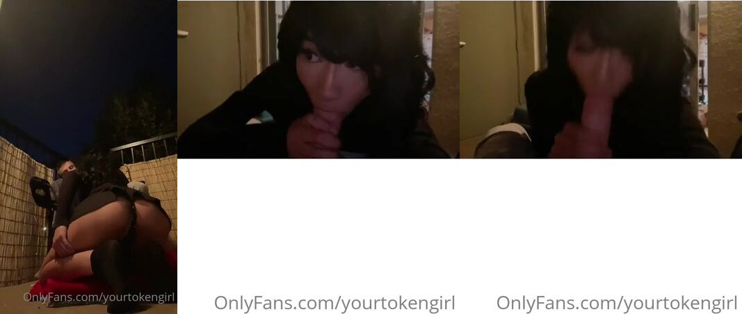 Yourtokengirl's Balcony Blowjob Session
