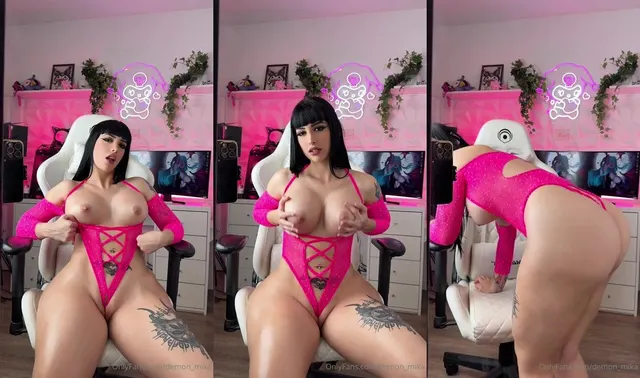 Demon Mika Fingers Pussy In Her Bikini