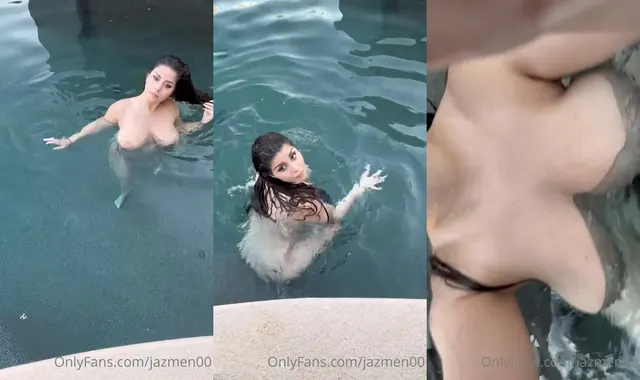 Jazmen Jafar's Naked Swim: Big Tits in HD
