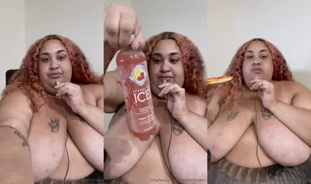Pinkythefeedee's Topless Feasting with Burps