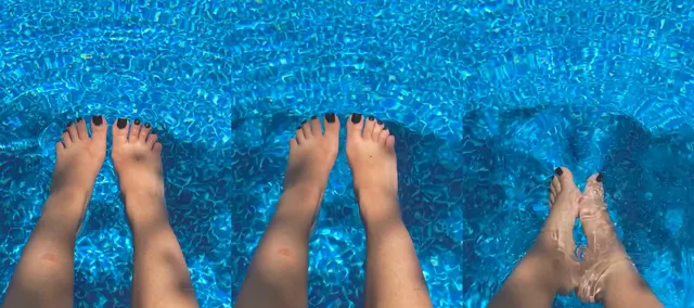 Bbyshynedup's Poolside Foot Wetting Adventure