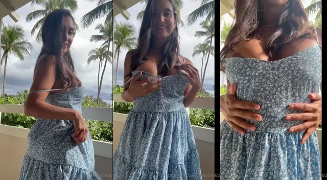 Mayme82's Seductive Dress Lift Flash