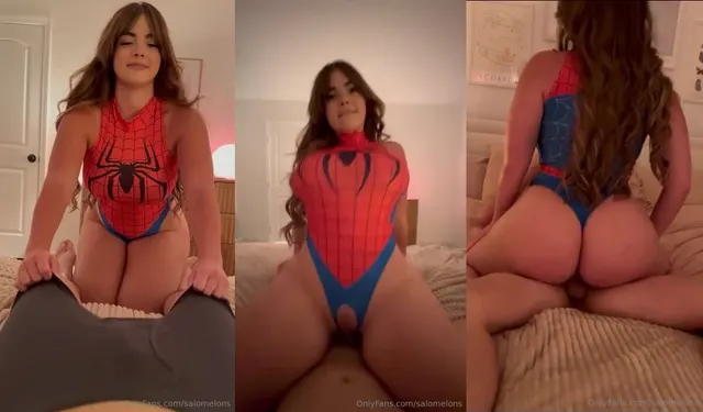 Salomelons as Spider-Woman: Intense Mounting Scene