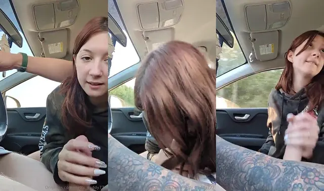 Matt & Tori's Outdoor Car Blowjob Adventure